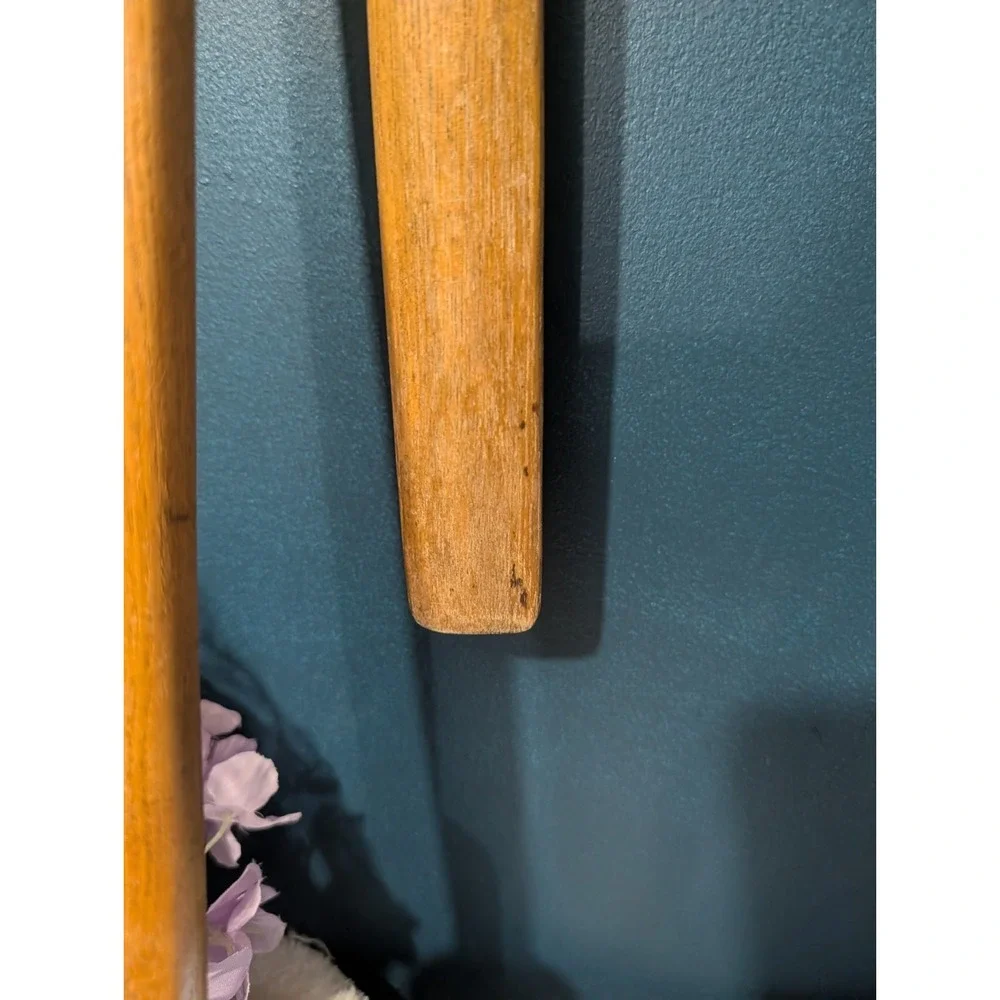 VTG Wooden Butter Paddle & Turned Stirring Stick Set - 2pc Rustic Farmhouse Lot